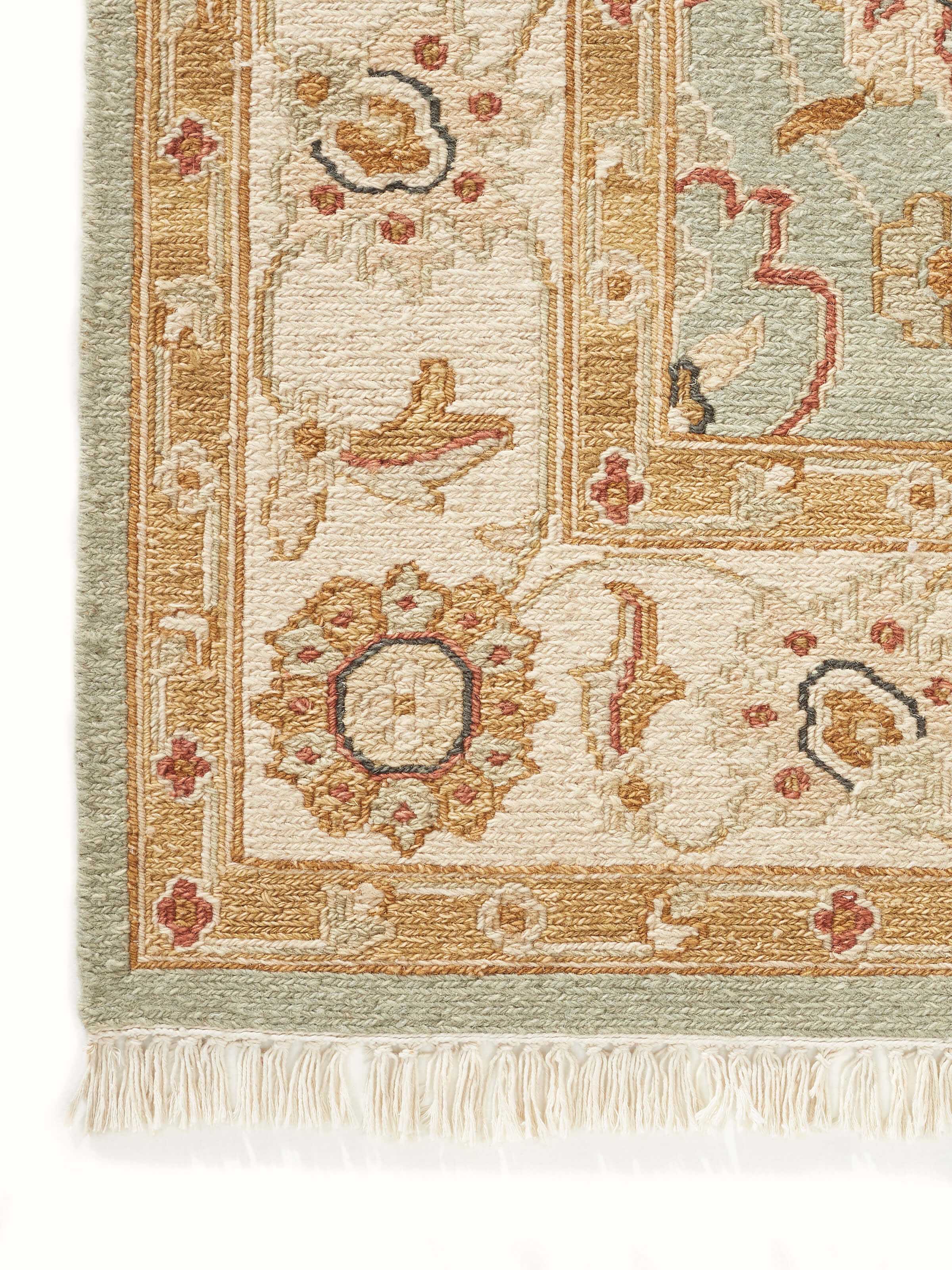 Close-up detail of the knotting and wool quality