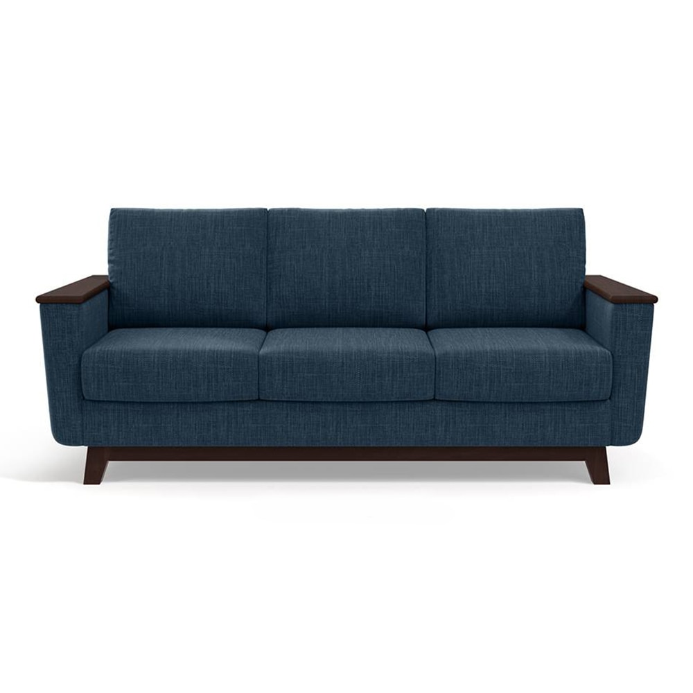 Corby Premium 3 Seater Fabric Sofa in Indigo Blue Colour - Urban Ladder