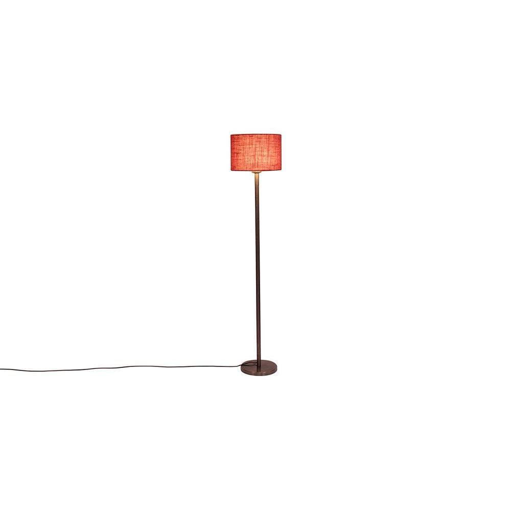 Daveigh Pink Cotton Shade Floor Lamp