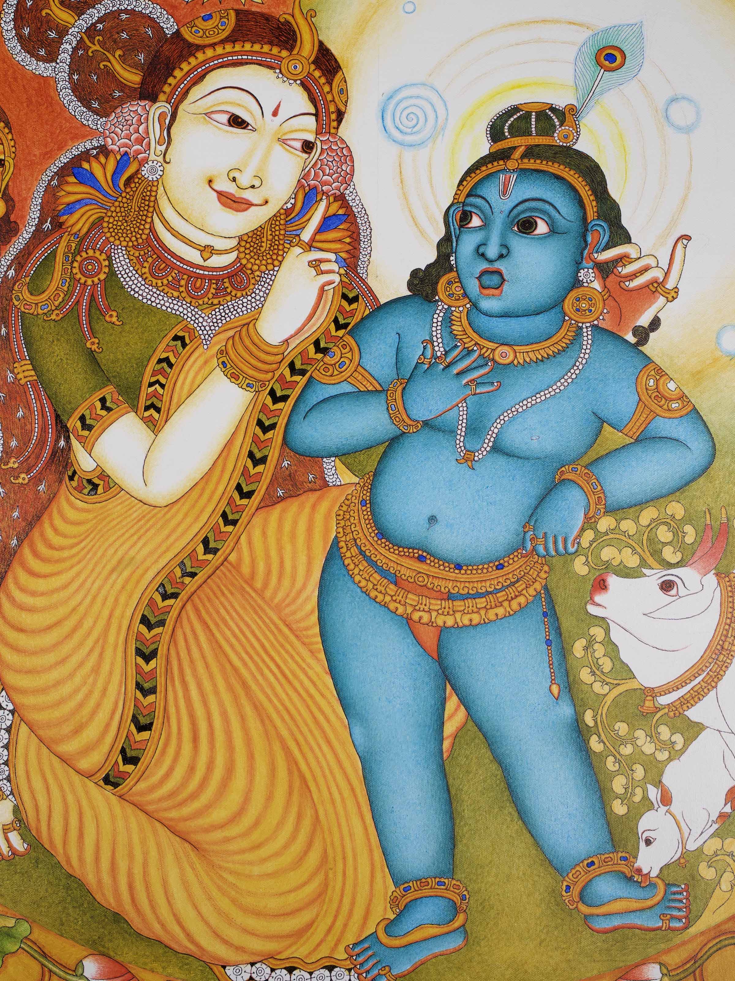 Yashoda Krishna Kerala Mural Painting