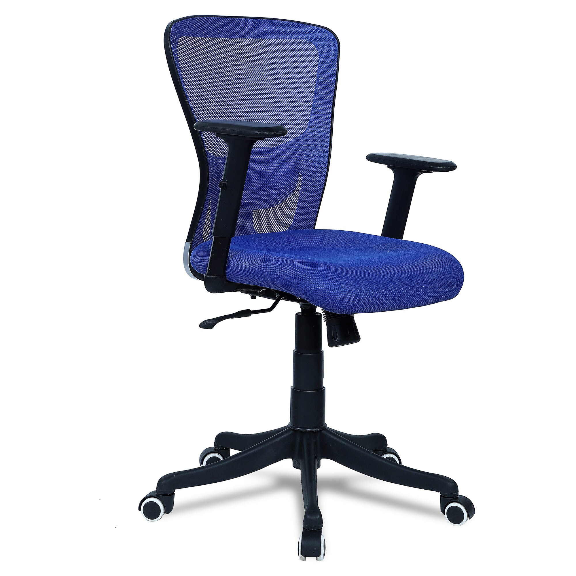 Peacifice Mid Back Ergonomic Chair in Blue Colour