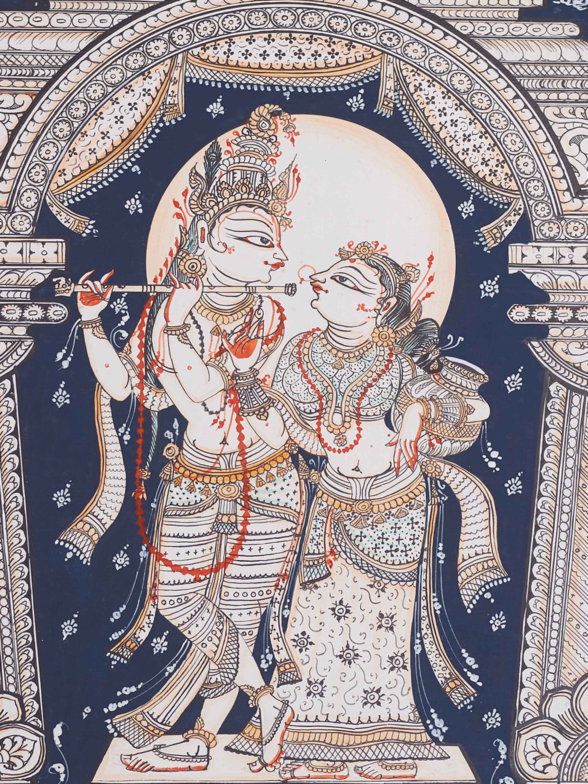 Radha Krishna Patachitra Painting