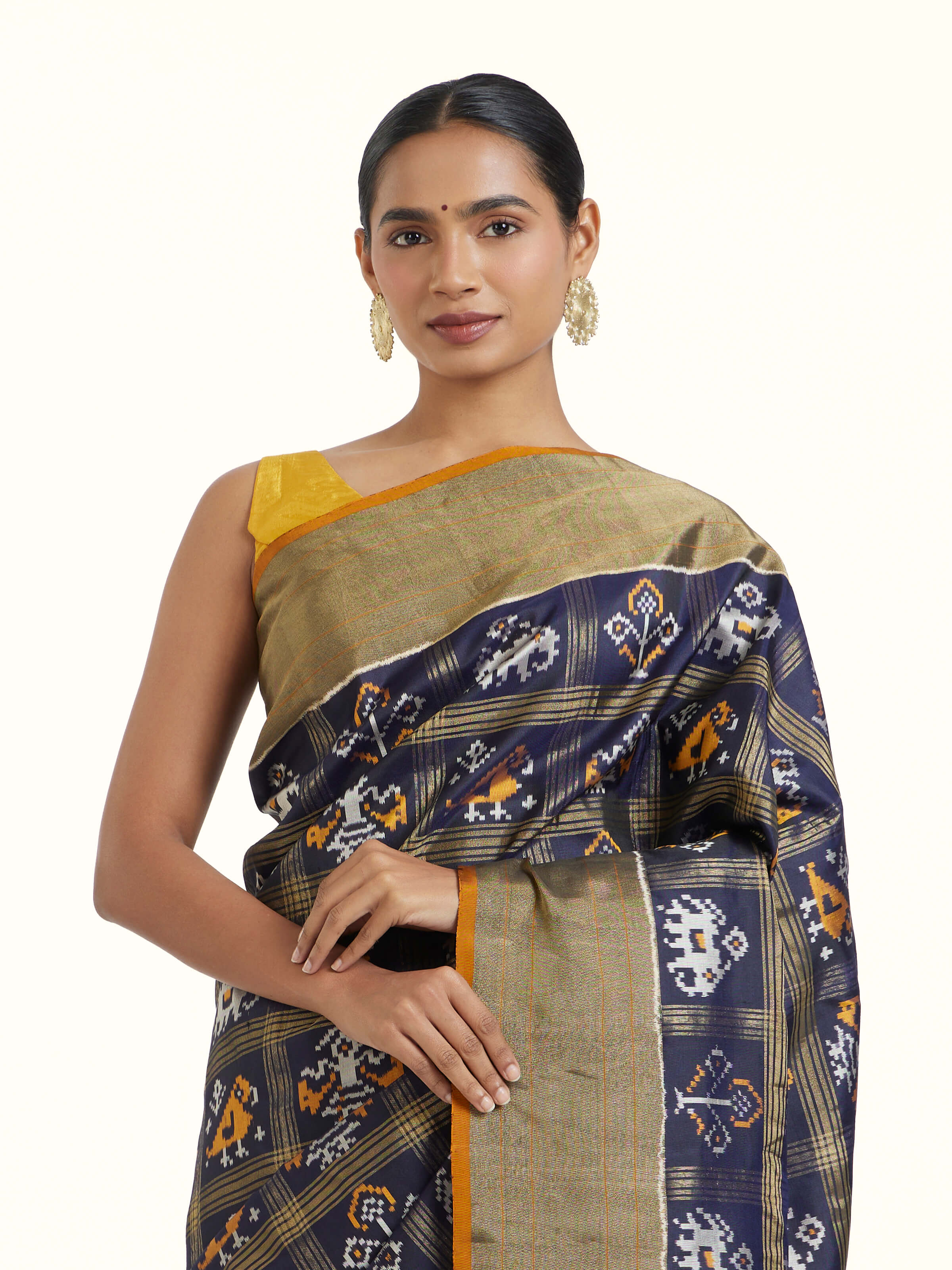 Blue Pochampally Ikat Silk Saree