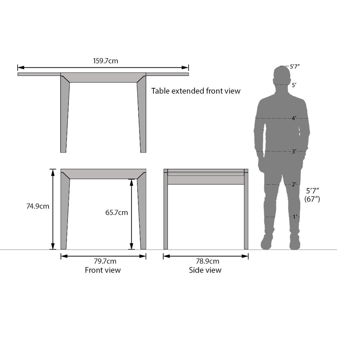 Murphy 4-To-6 Extendable - Dalla 6 Seater Dining Table Set (Colour- Beige, Finish- Dark Walnut)