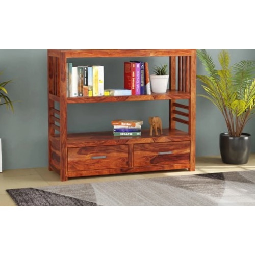 Haven Solid Wood Storage Cabinet in Teak Finish