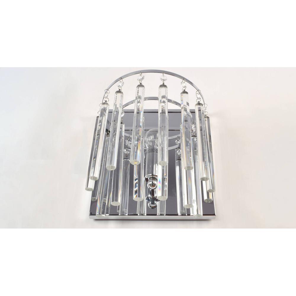 Silver Orchid Taylor Silver Single-light Crystal Wall Light