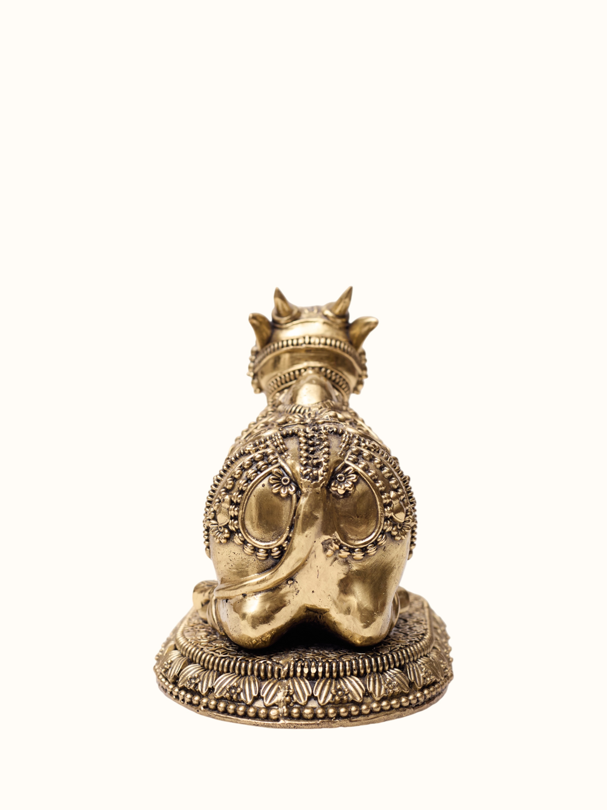 Brass Nandi Sitting Sculpture