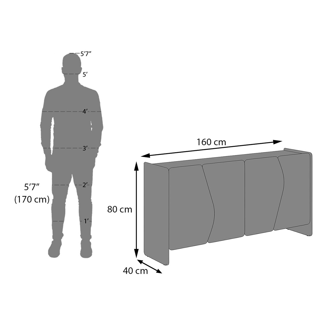 Koro Solid Wood Sideboard In Dark Chestnut Finish