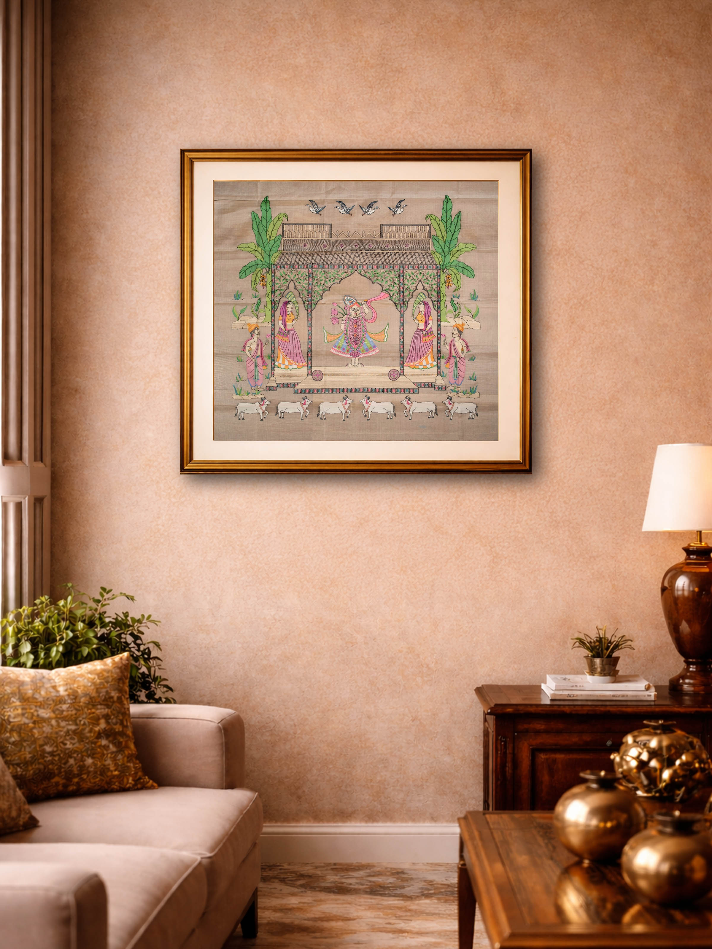 Sri Krishna Jamdani Wall Hanging