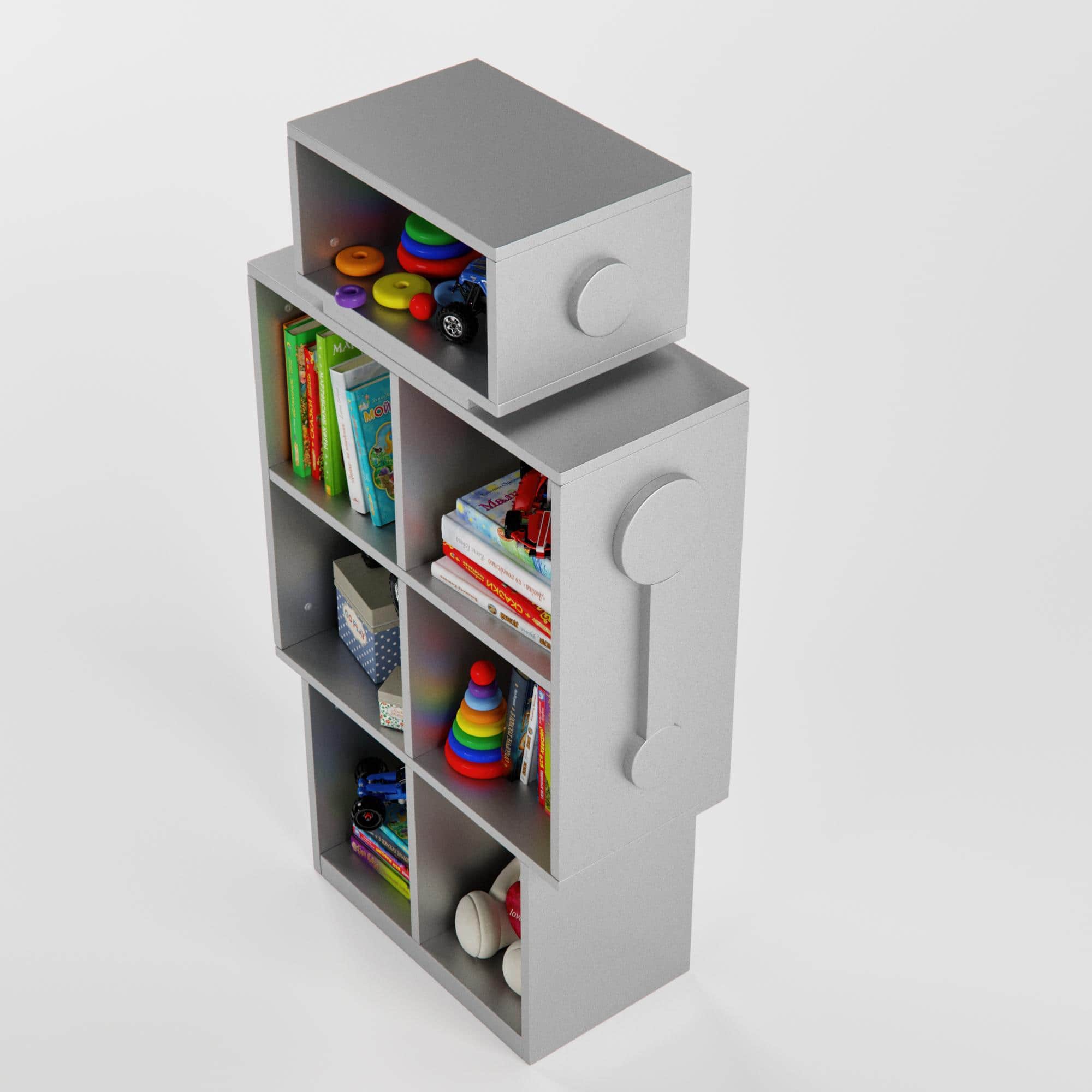 Wall-E Bookshelf In Grey Colour