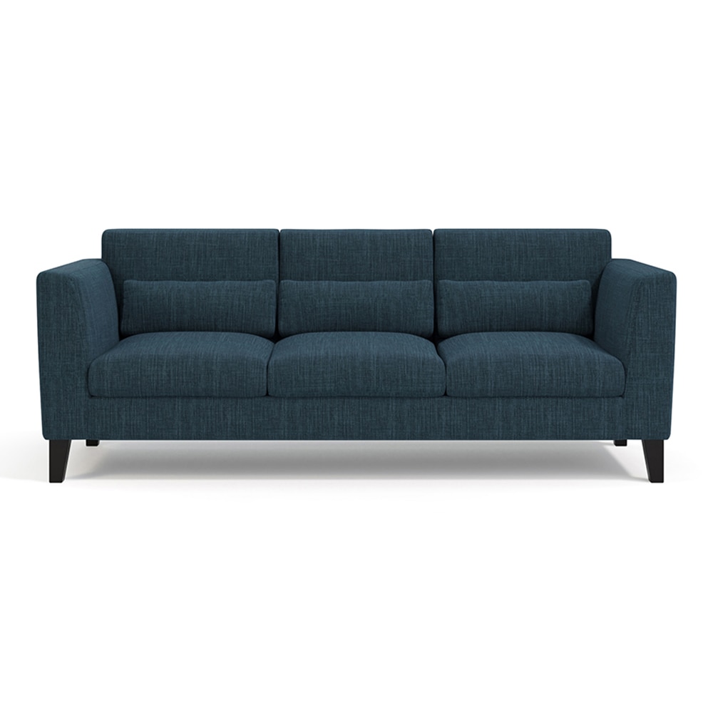 Lewis 3 Seater Fabric Sofa in Indigo Blue Colour