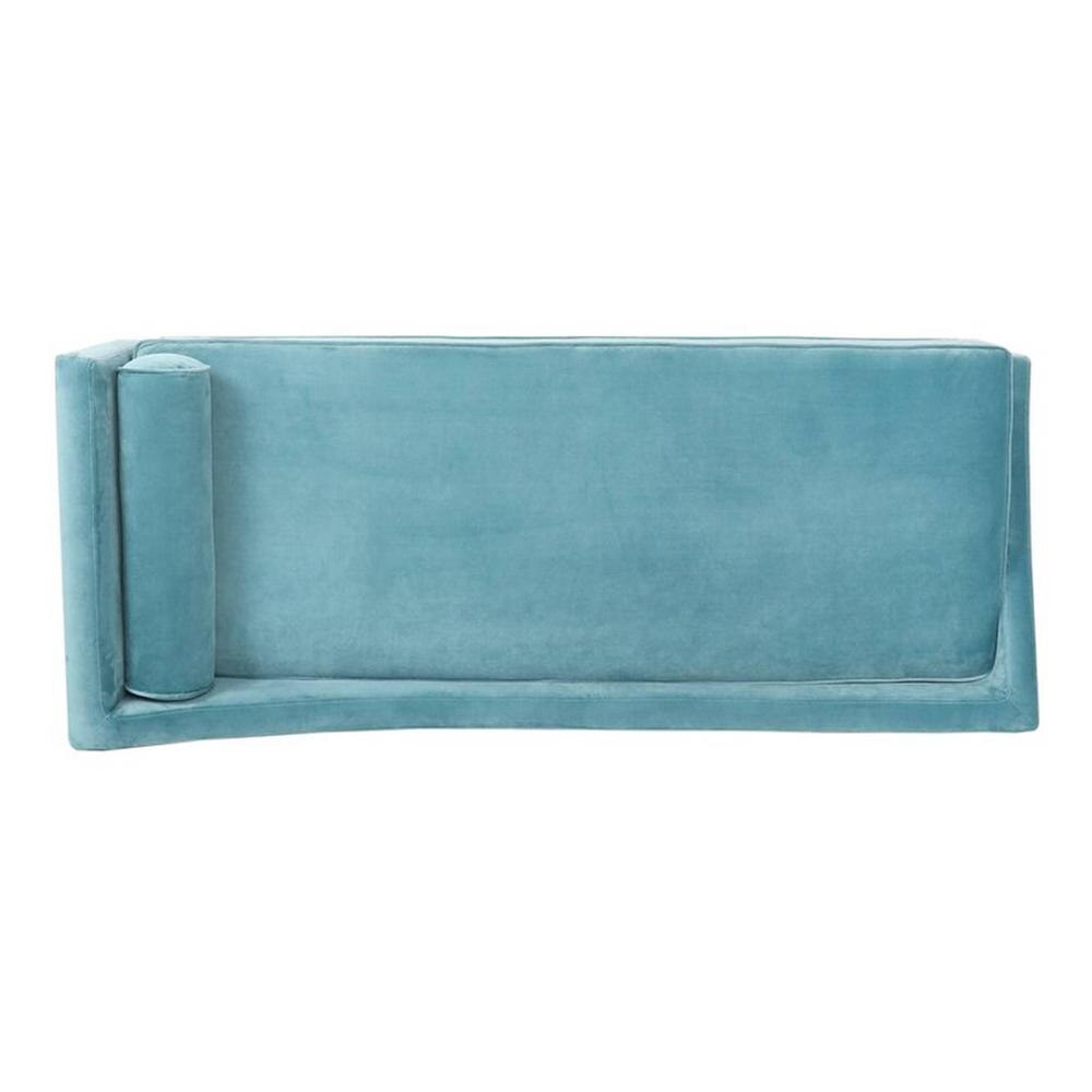 Kawa Velvet Chaise Launger in T Blue Colour