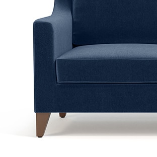 Abbey 2 Seater Fabric Sofa in Lapis Blue Colour