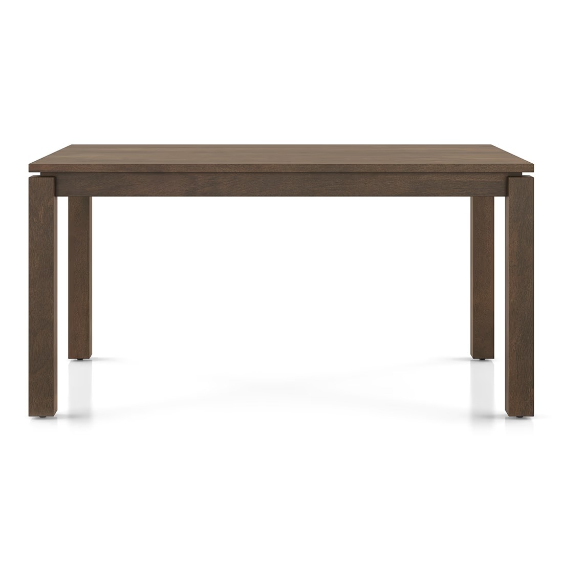 Atlas Solid Wood 6 Seater Compact Dining Table In Danish Walnut Finish With set of 6 Casey Swivel Dining Chair in Dual Tone