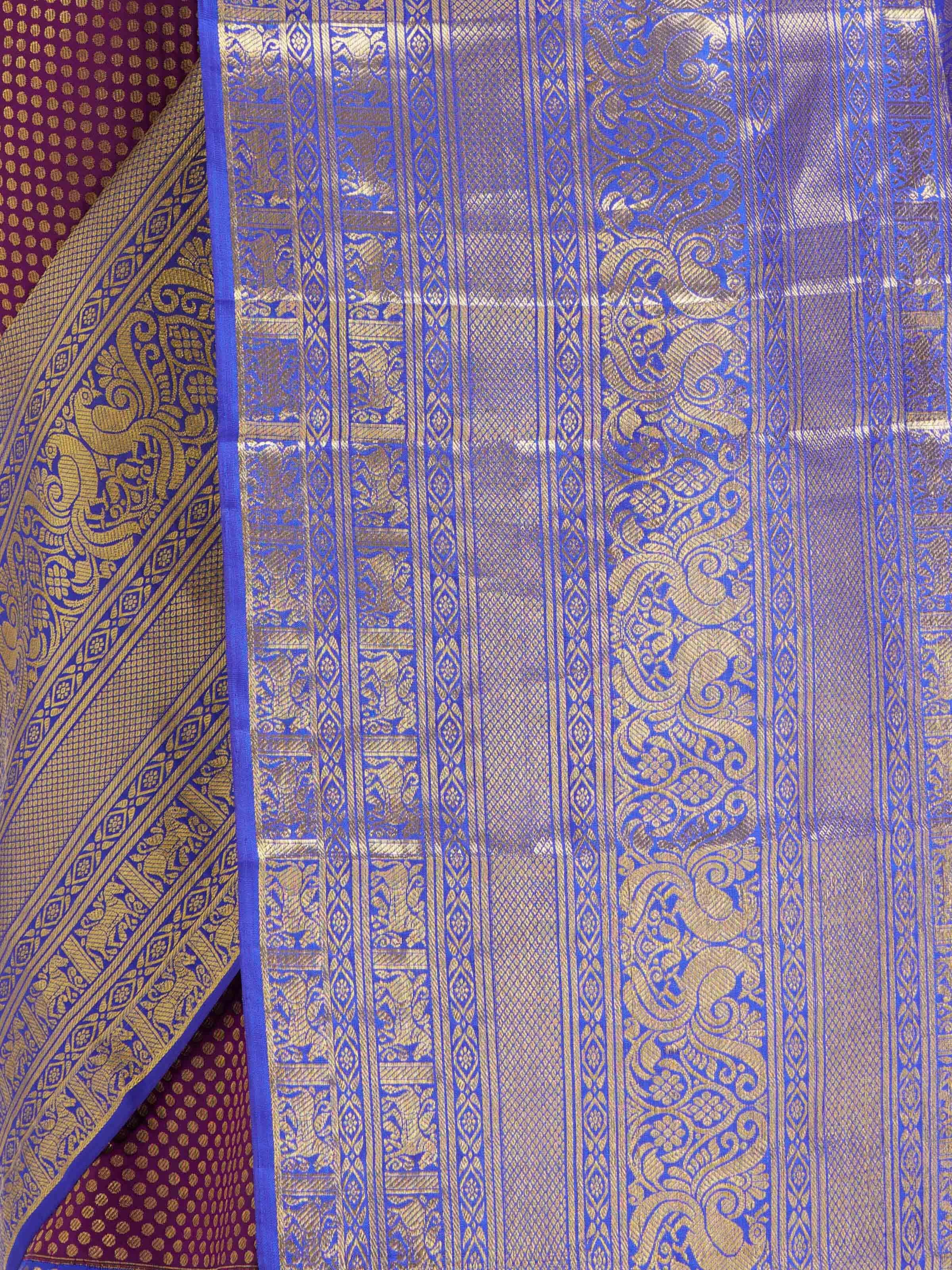 Purple Silk Dharmavaram Saree