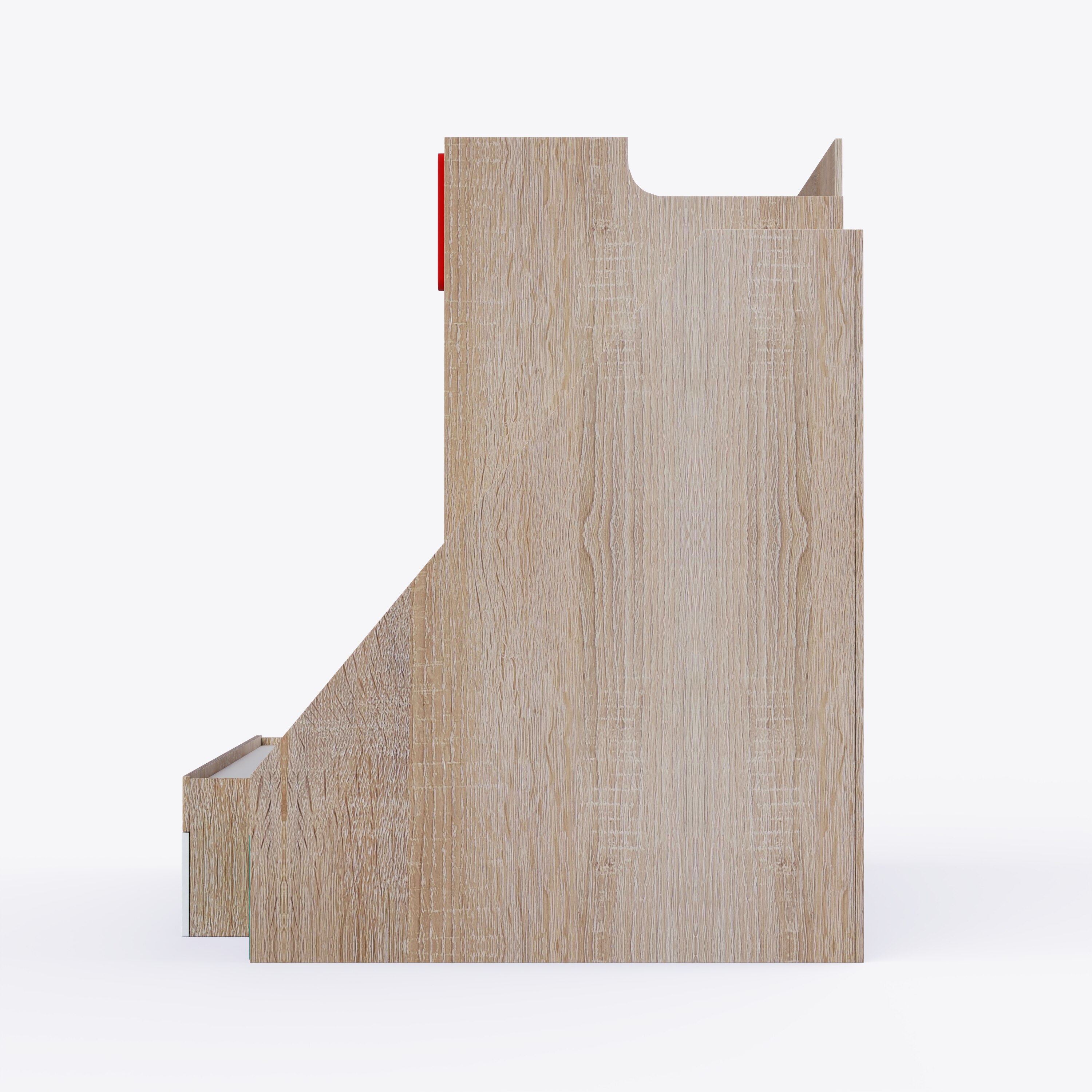 Pattern Dreams Bunk Bed  6X5 (Drawers On Wheels) In Oak & Pink Colour