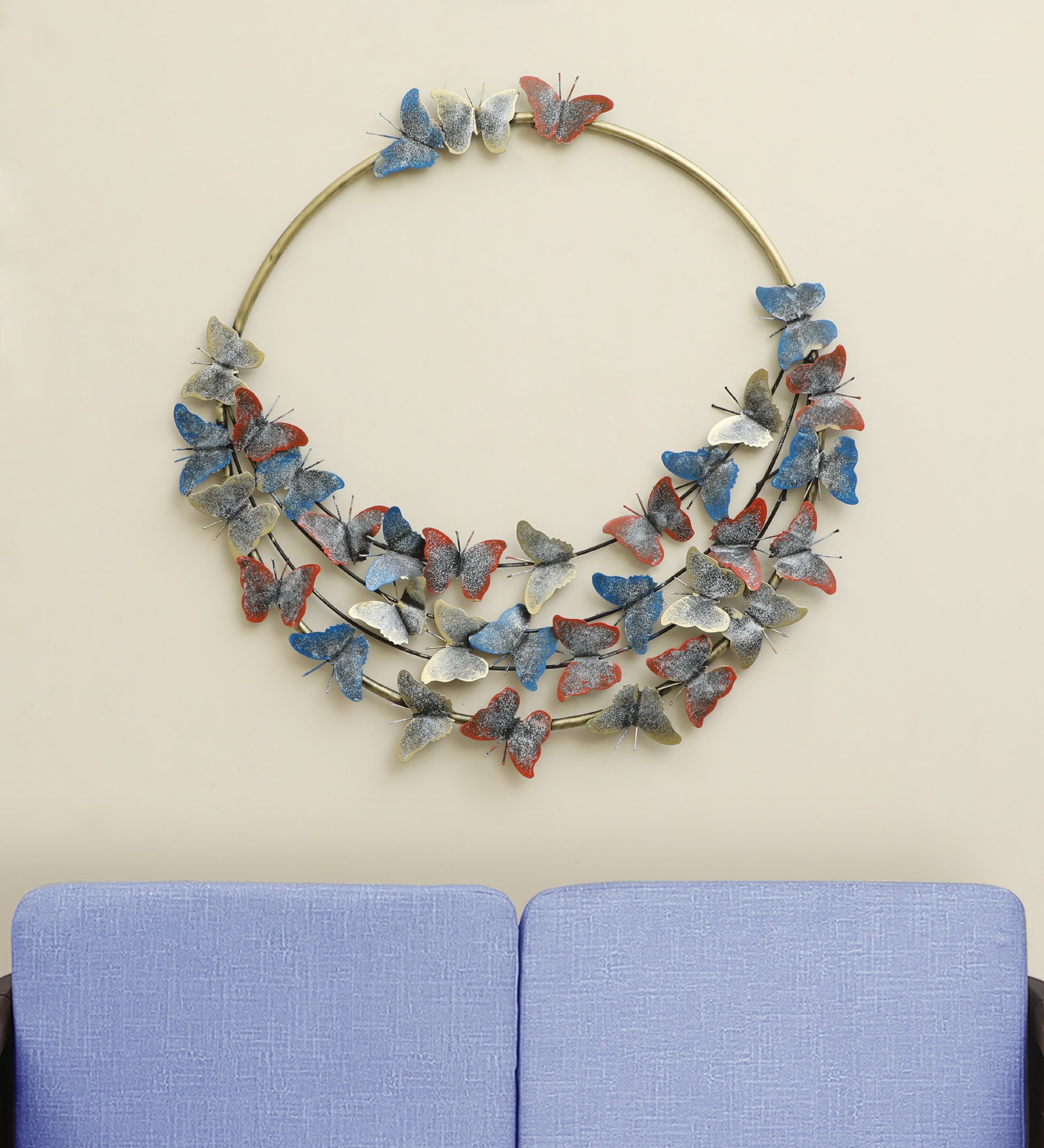 W-Alexa Abstract Metal Wall Decor in Multicolor Set of 1-image-39