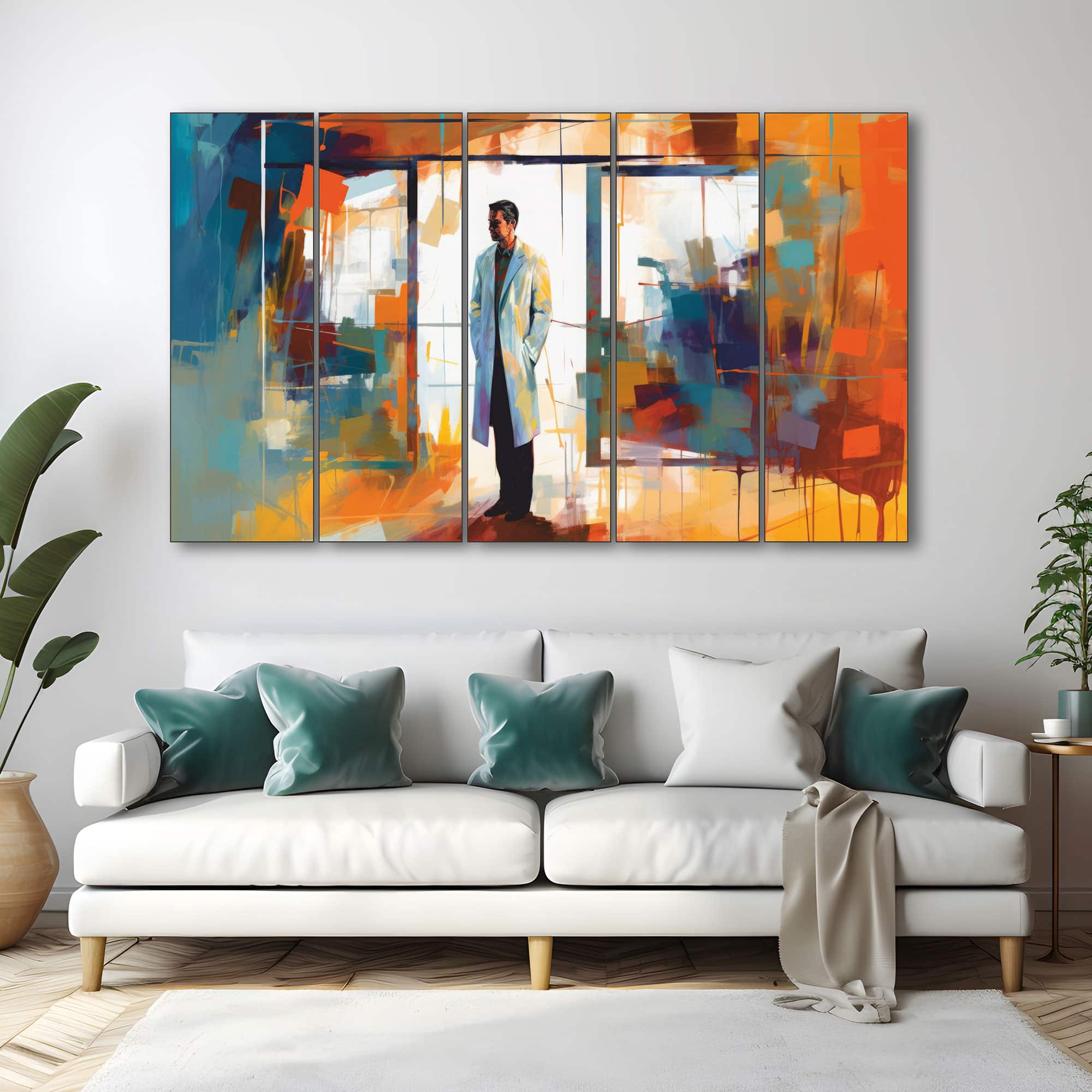The Castle Decor Doctor Wall Art Set of 5 Digital Painting 27x48 Inch - The Castle Decor