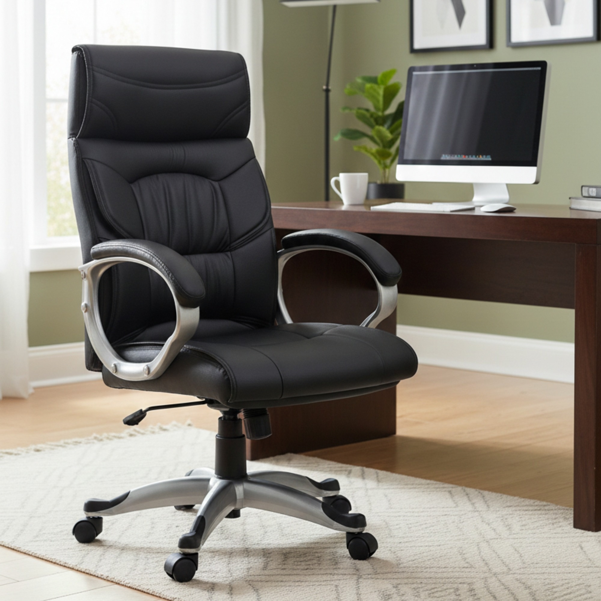 Stylish Executive Chair In Black Colour - Adiko Systems