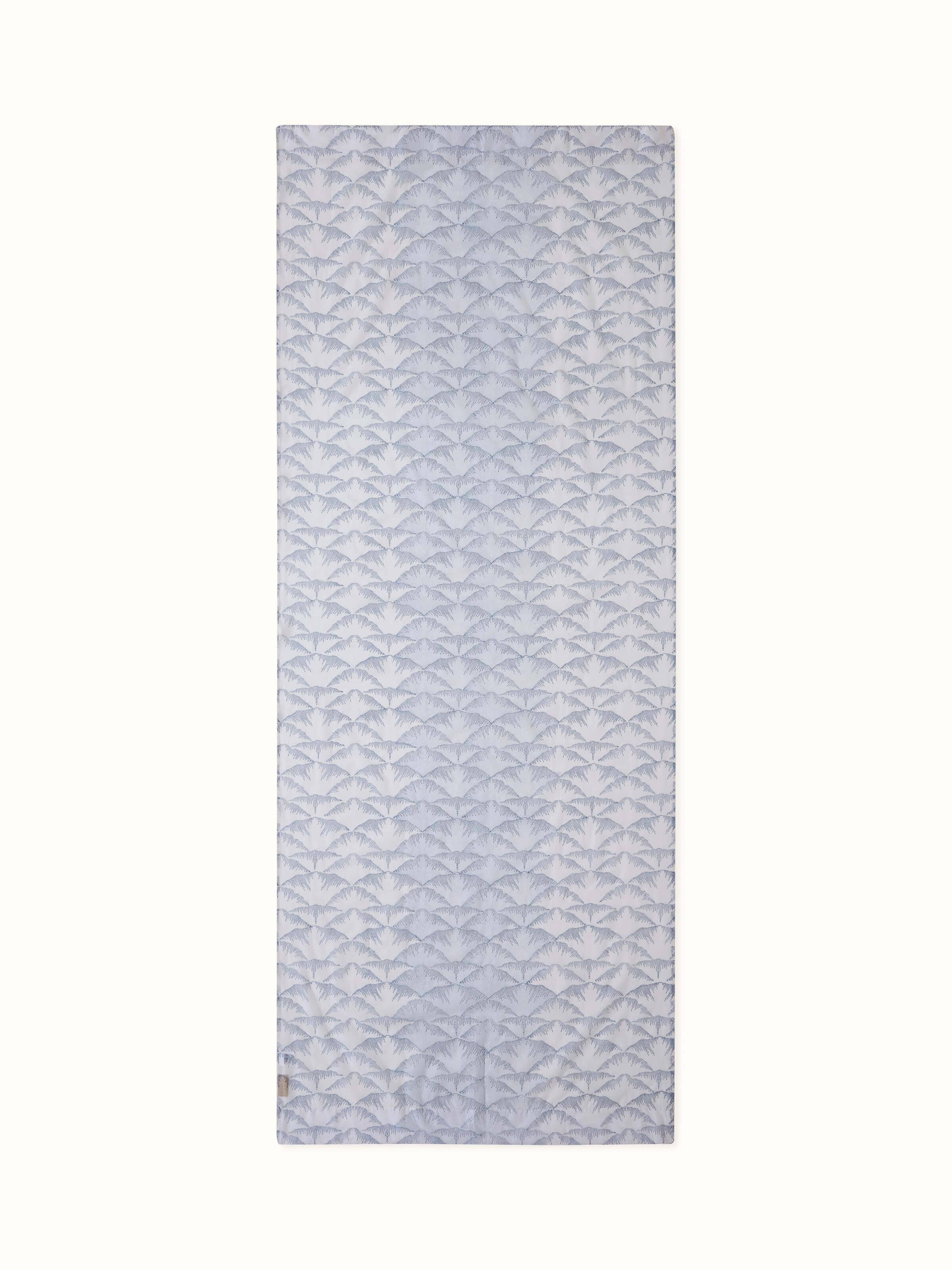 Parvat Indigo Cotton Silk Sanganeri Hand Block Printed Curtain Long Door (9 Ft)