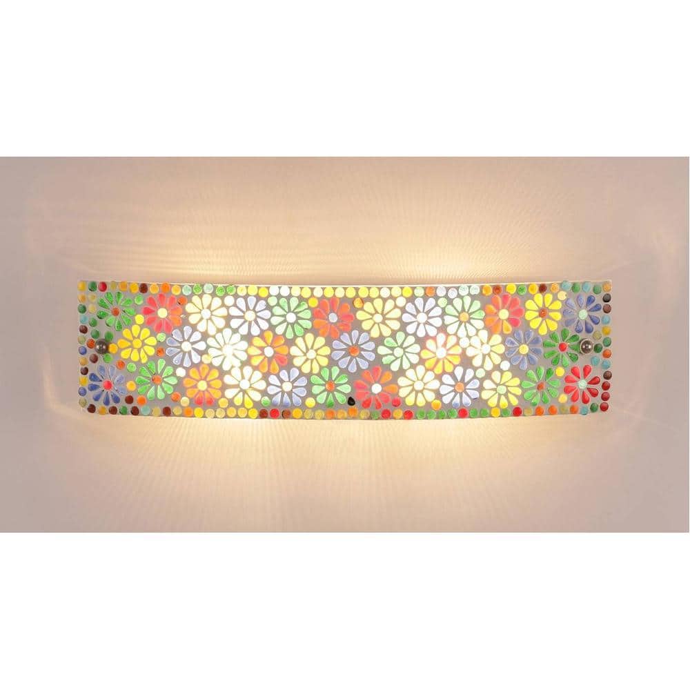 Jeffrey Multicolour Glass Wall Light