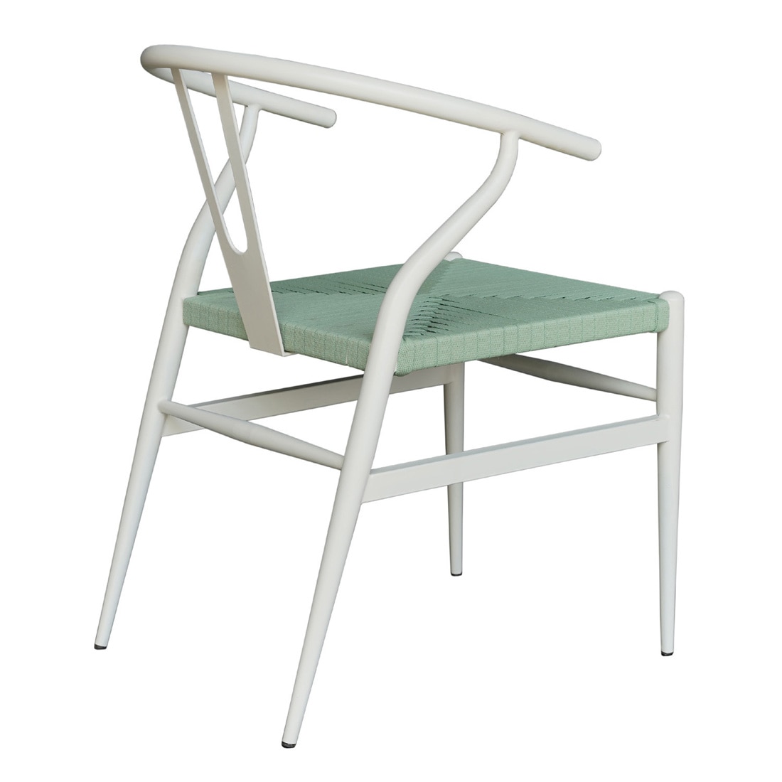 Sigma Wishbone Table Set with 1 Table and 2 Chairs in Ivory White