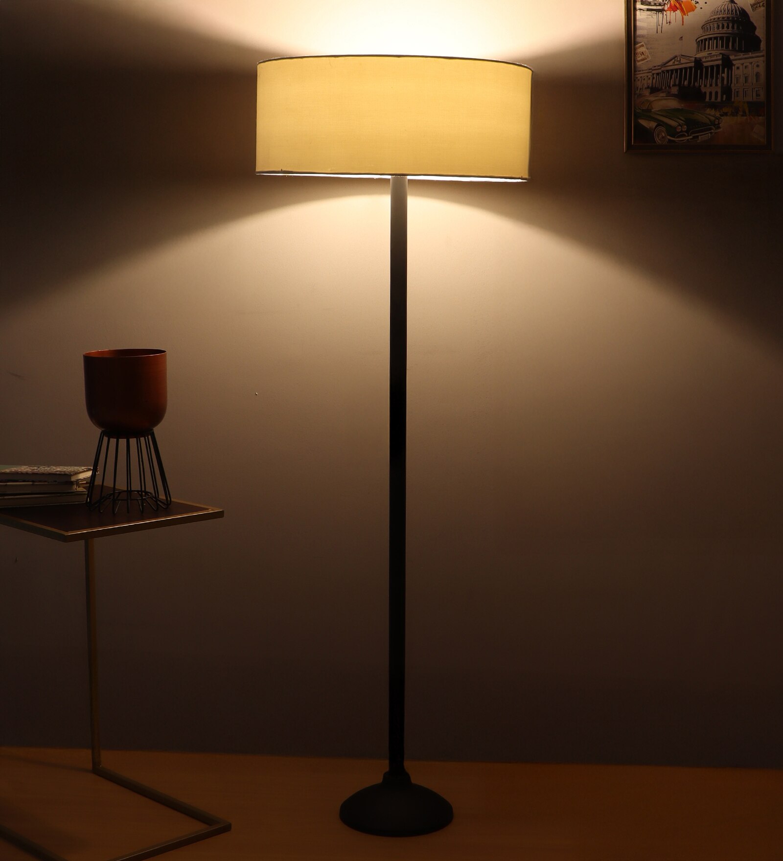 FZ DG Shade Floor Lamp in White Shade