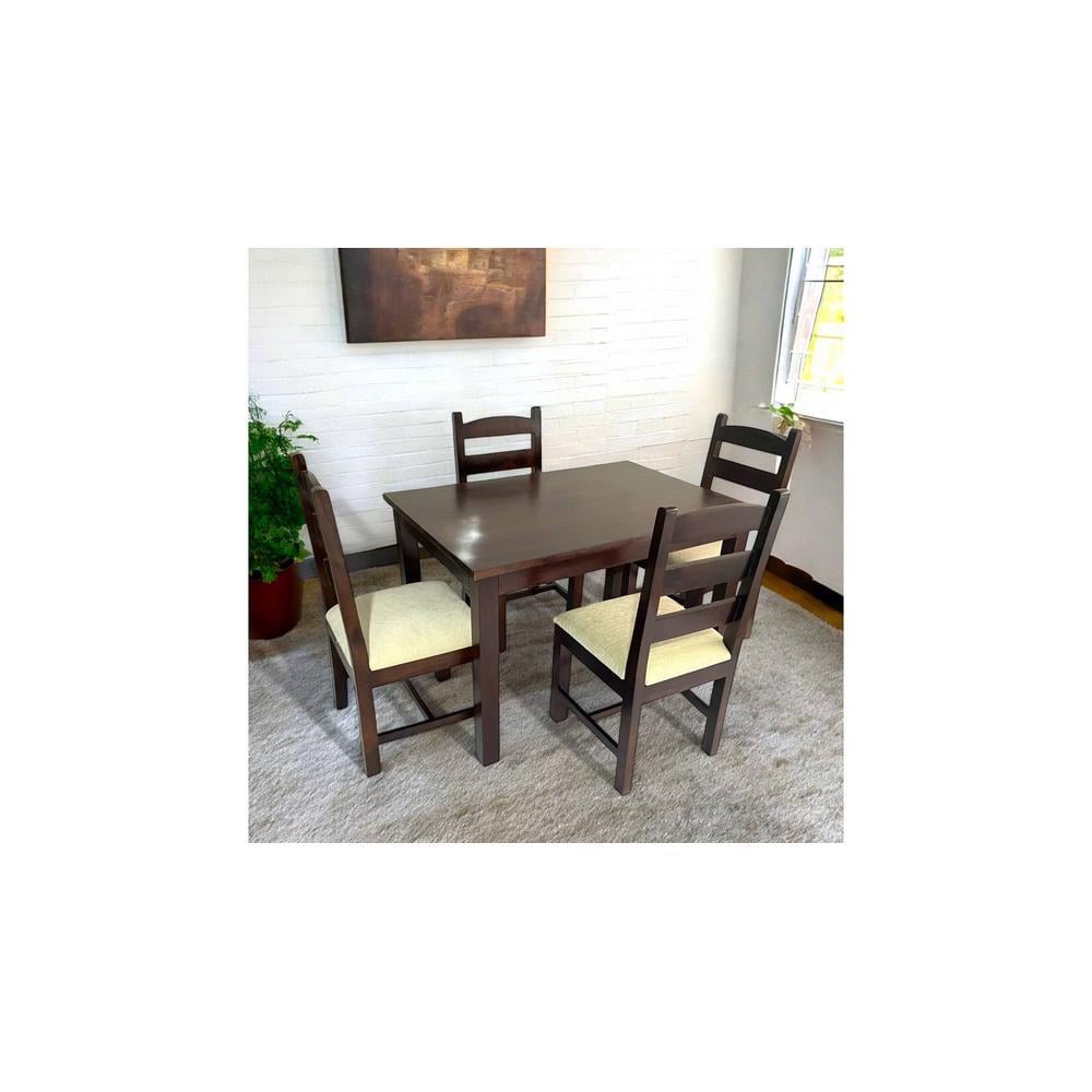 Oakmont Sheesham Wood Accent 4 Seater Dining Table Set