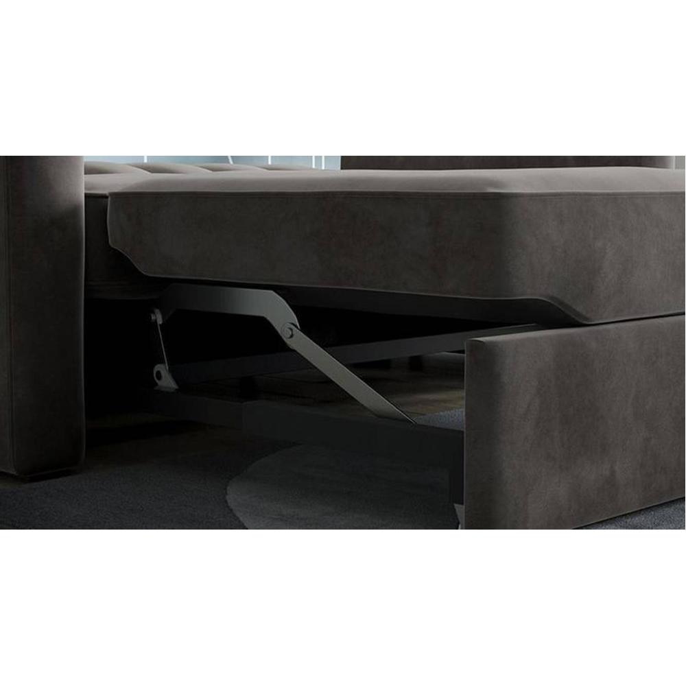 Hajel 3 Pull Out Sofa Cum Bed In Dark grey Colour