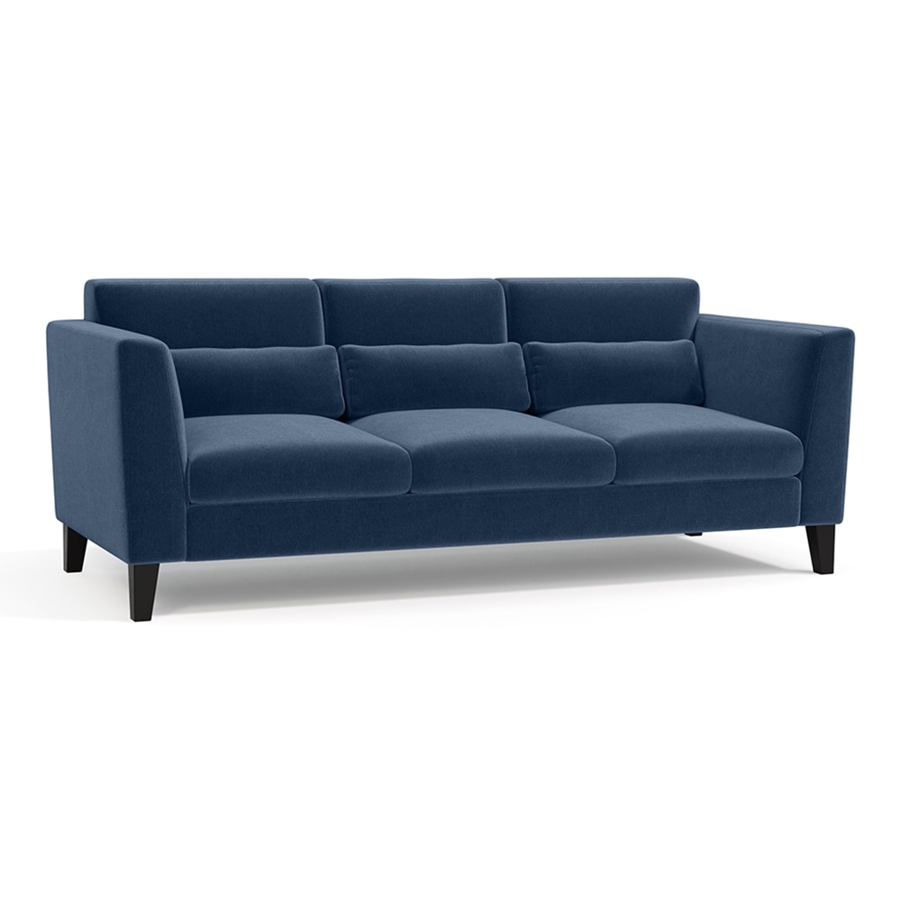 Lewis Sofa Set (Colour : Lapis Blue, Cushion : Hard, Seater : 3+2+1)