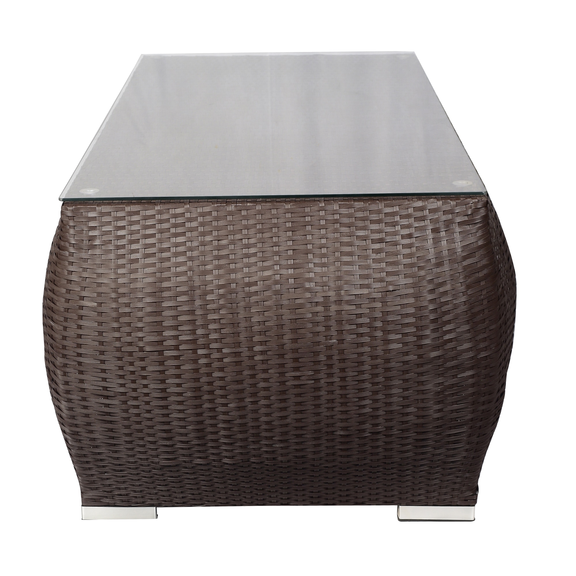 Nantes 3+1+1 Seater Wicker Sofa Set in Brown Colour