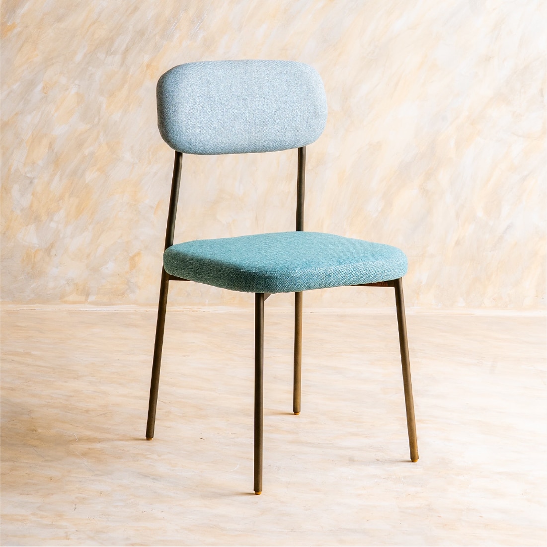 New Yoho Stainless Steel Dining Chair in Blue Colour - Orange Tree