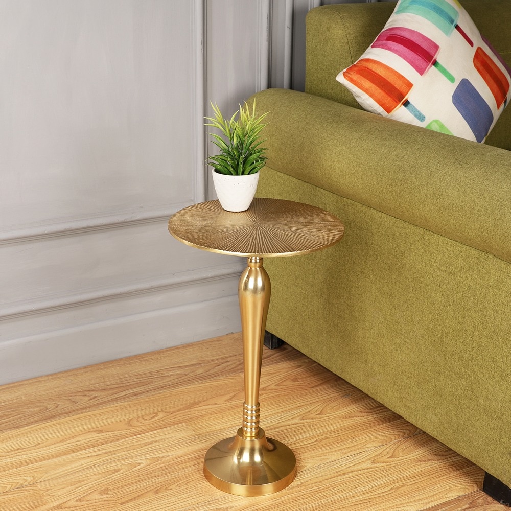De Maison Decor Carla Side Table Classical Raw Gold Finish - De Maison Decor