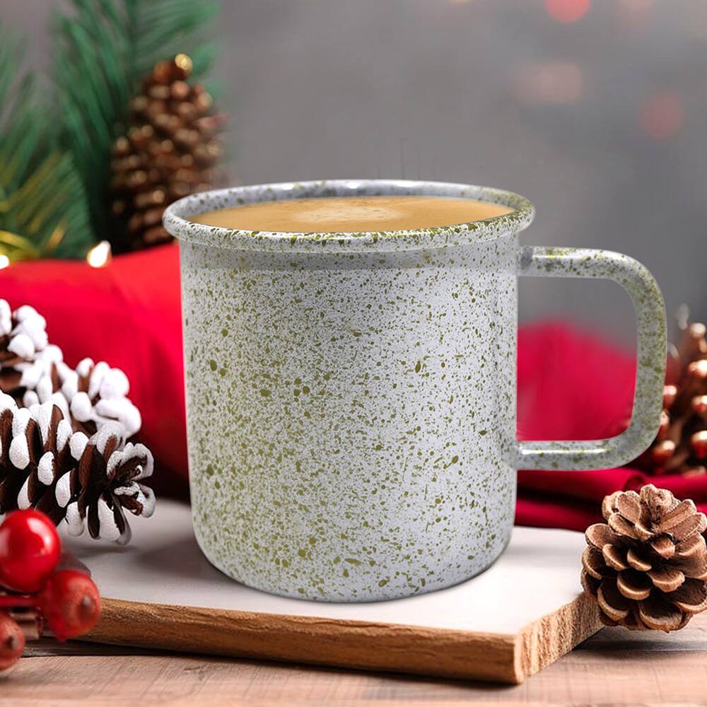 Metalsmith Metal Coffee Mug White Reusable Drinking Mug - Metalsmith
