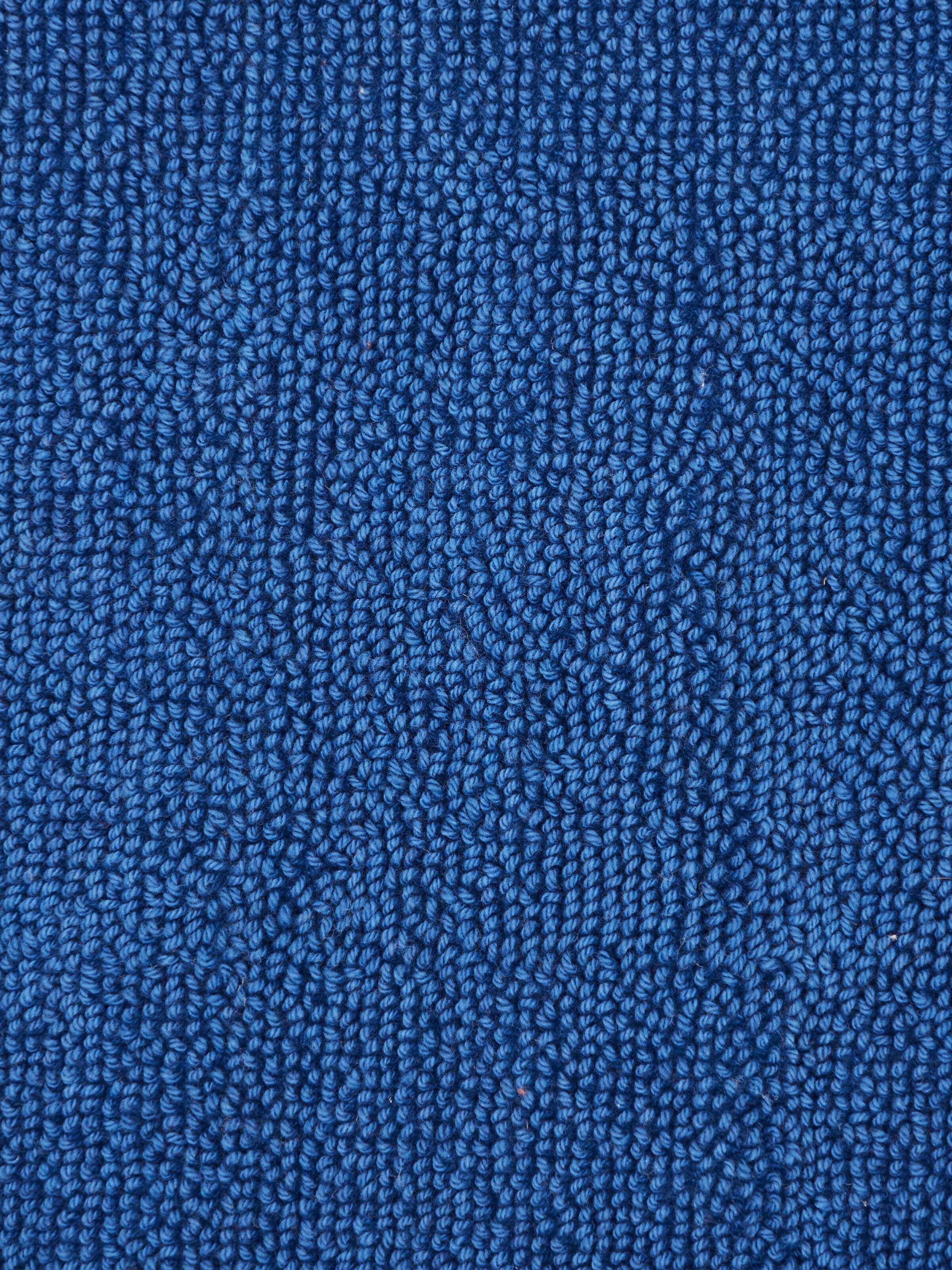 Nityam Solid Blue Cotton Bath Mat