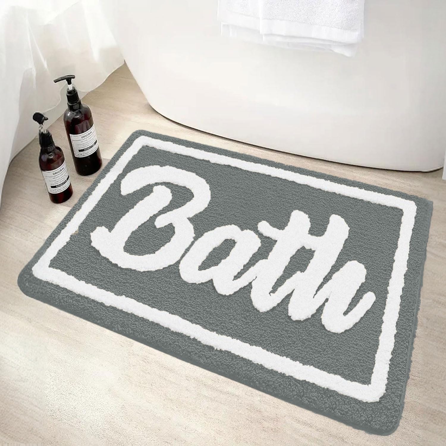 Luxe Home Canada Bath Mat (40x60 cm) Silver