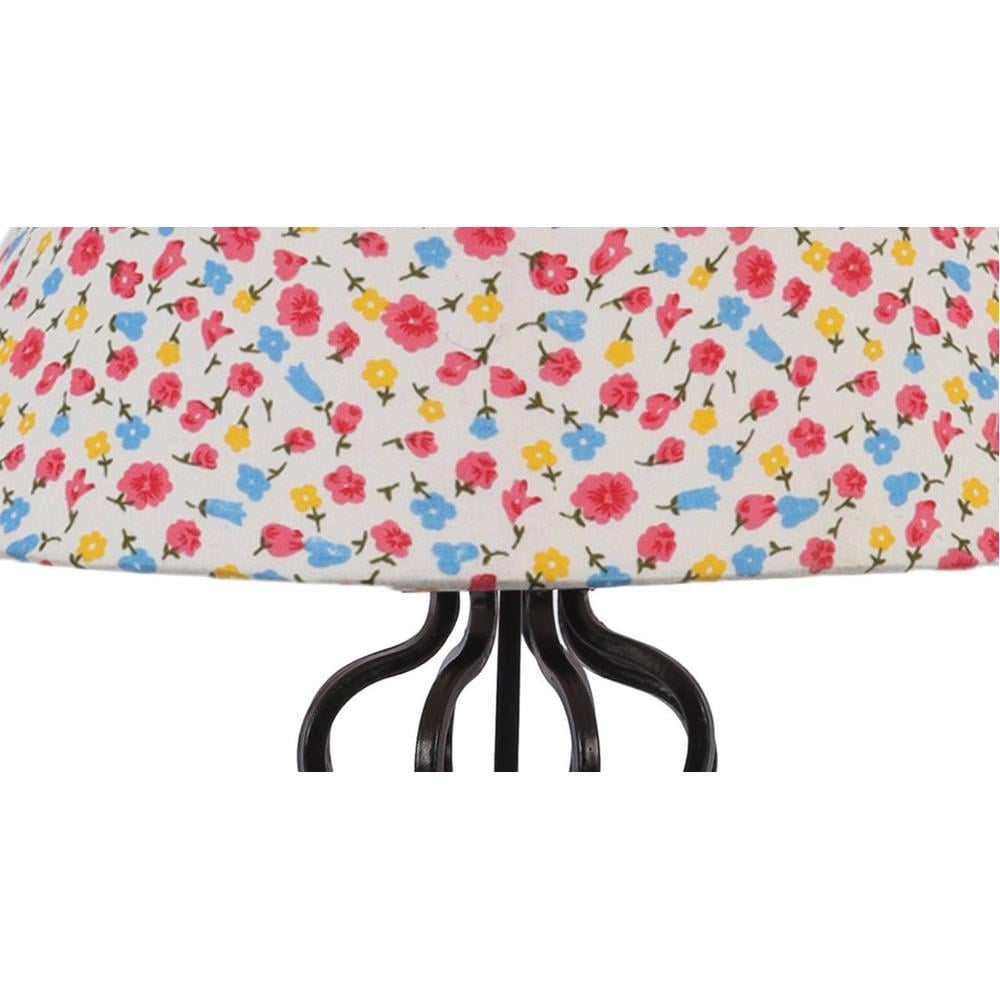 Alayna Multi cotton Shade Iron Table Lamp