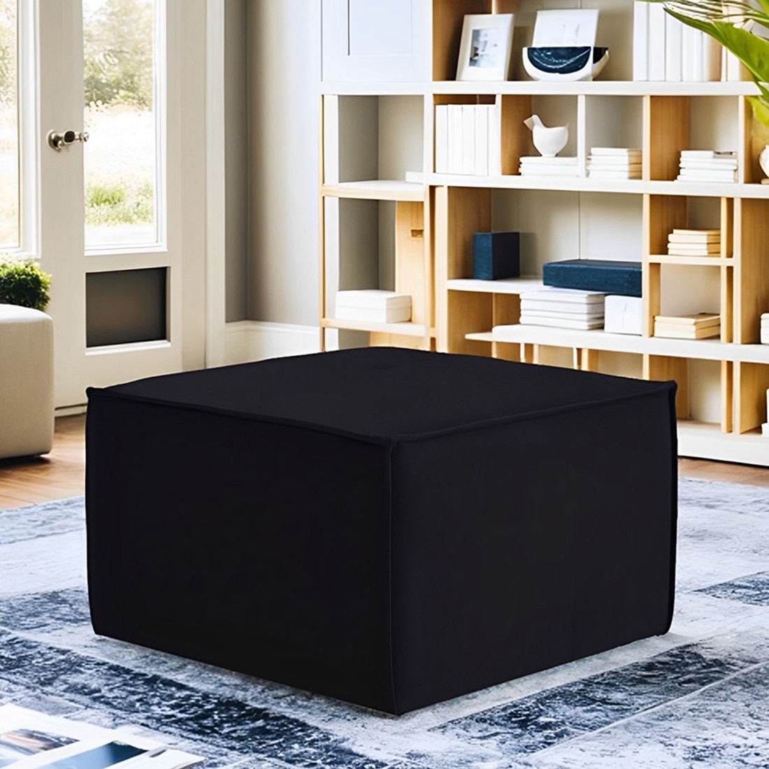 Emmett Ottoman in Black Colour - Expressionist By Mohanbir