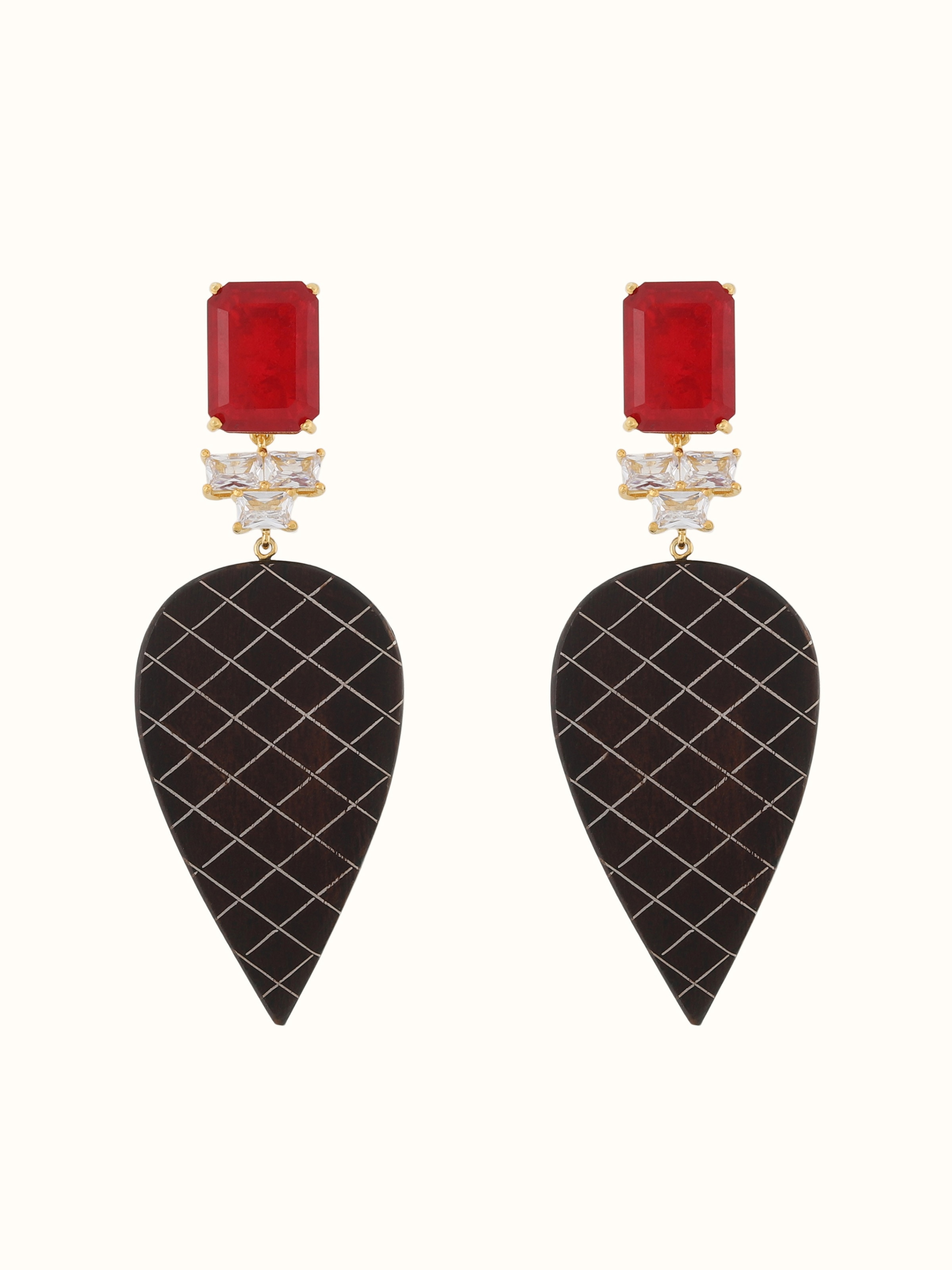 Tarkashi Silver Drop Earrings