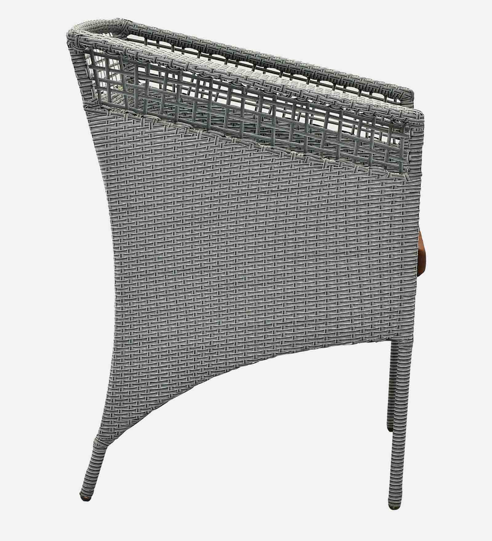 Perth Wicker Chair In Grey Dual Tone Finish