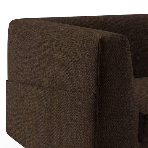 Rubik Premium 2 Seater Fabric Sofa in Dark Earth Colour