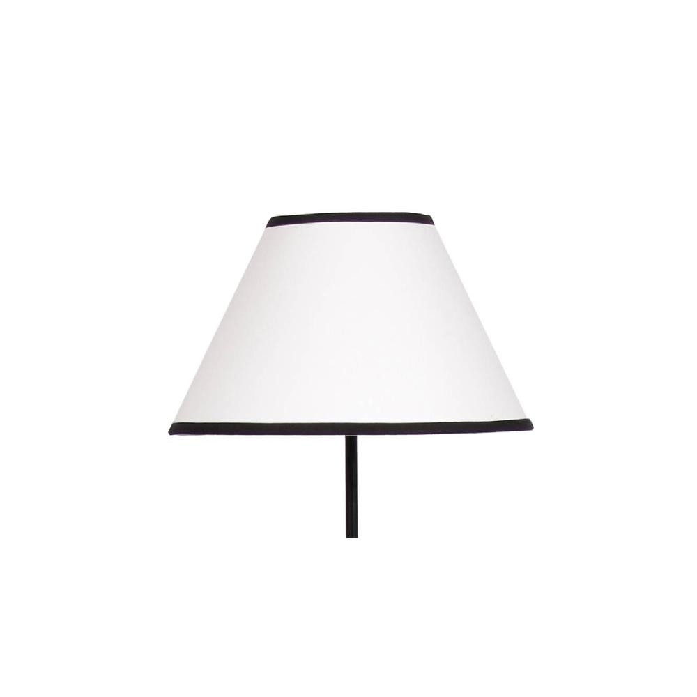 Karren Multicolour Fabric Floor Lamp with Black Iron Base