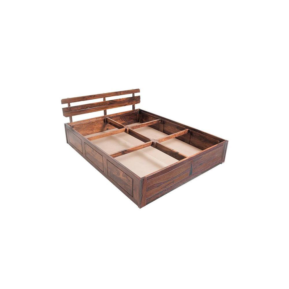 Admire Solid Wood King Size Box Storage Bed In Honey Finish