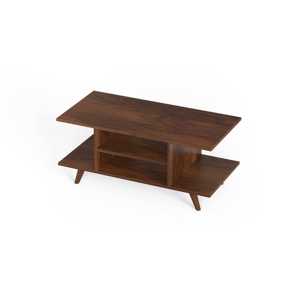 Anatdol Standard Engineered Wood Coffee Center Sofa Tea/Teapoy Console Table For Sofa Set Living Room Home Hall (Brown Maple)