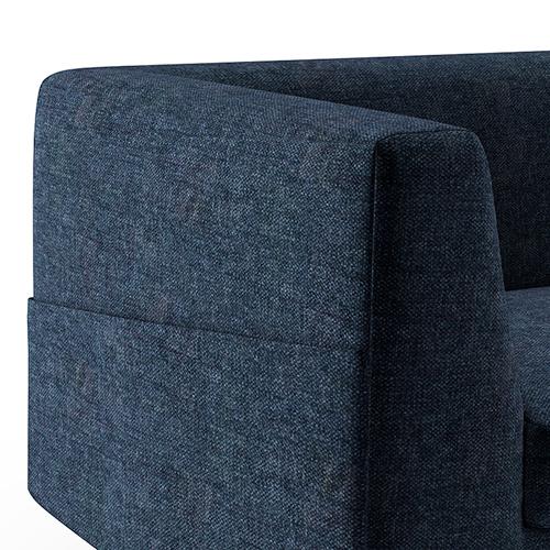 Rubik Premium 2 Seater Fabric Sofa in Cobalt Colour