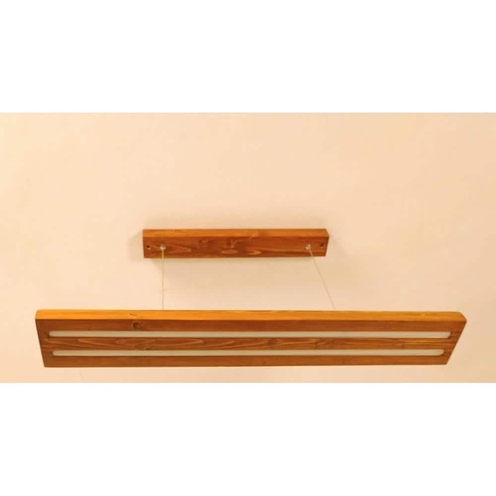 Alba 36 Brown Wooden LED Hanging Lamp