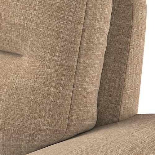 Adelaide Luxe 1 Seater Fabric Sofa in Sandshell Beige Colour