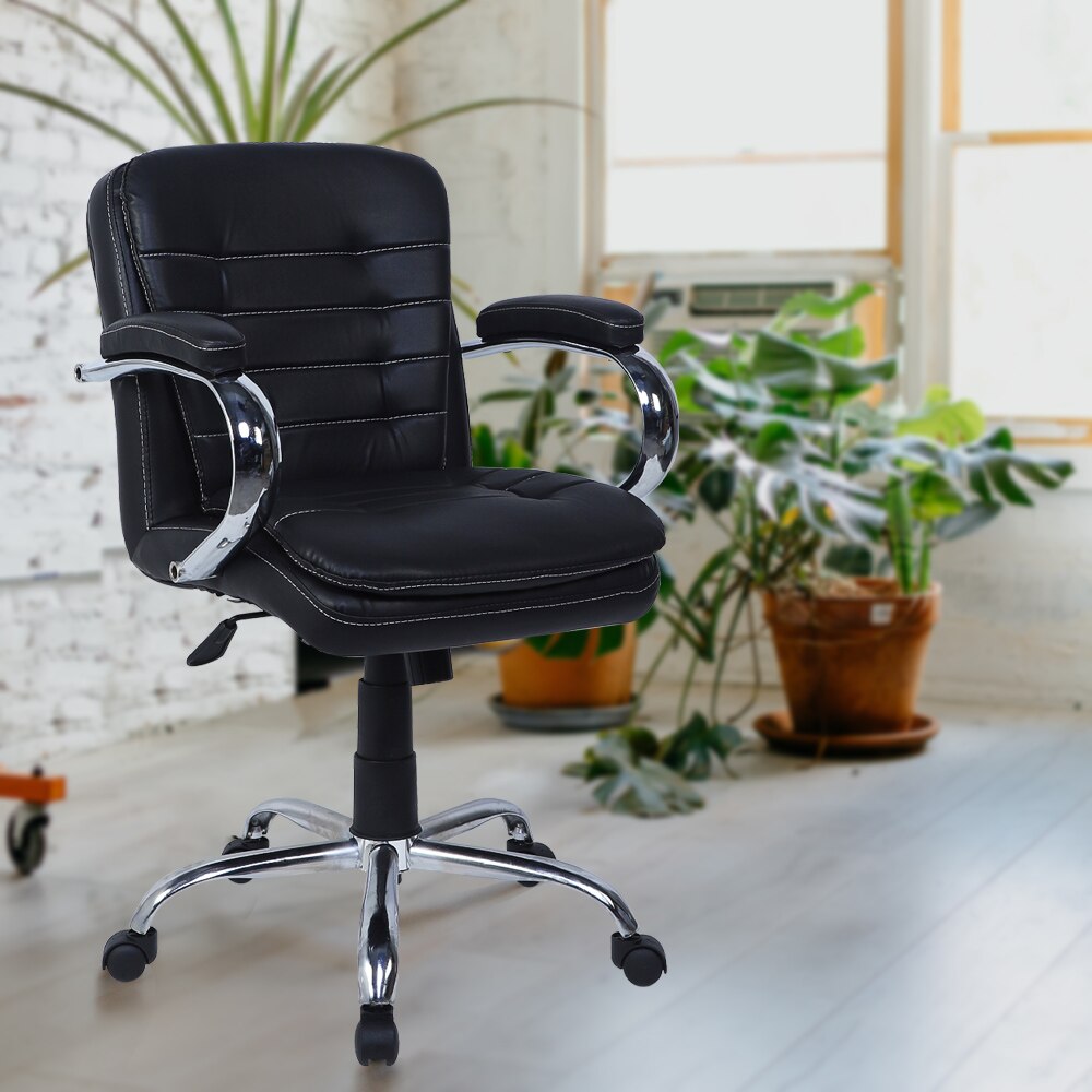 Lavish Medium Back Office Desk Chair (Black)
