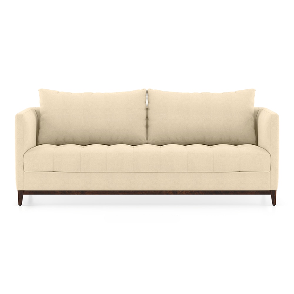 Florence Premium 3 Seater Fabric Sofa in Birch Beige Colour - Urban Ladder