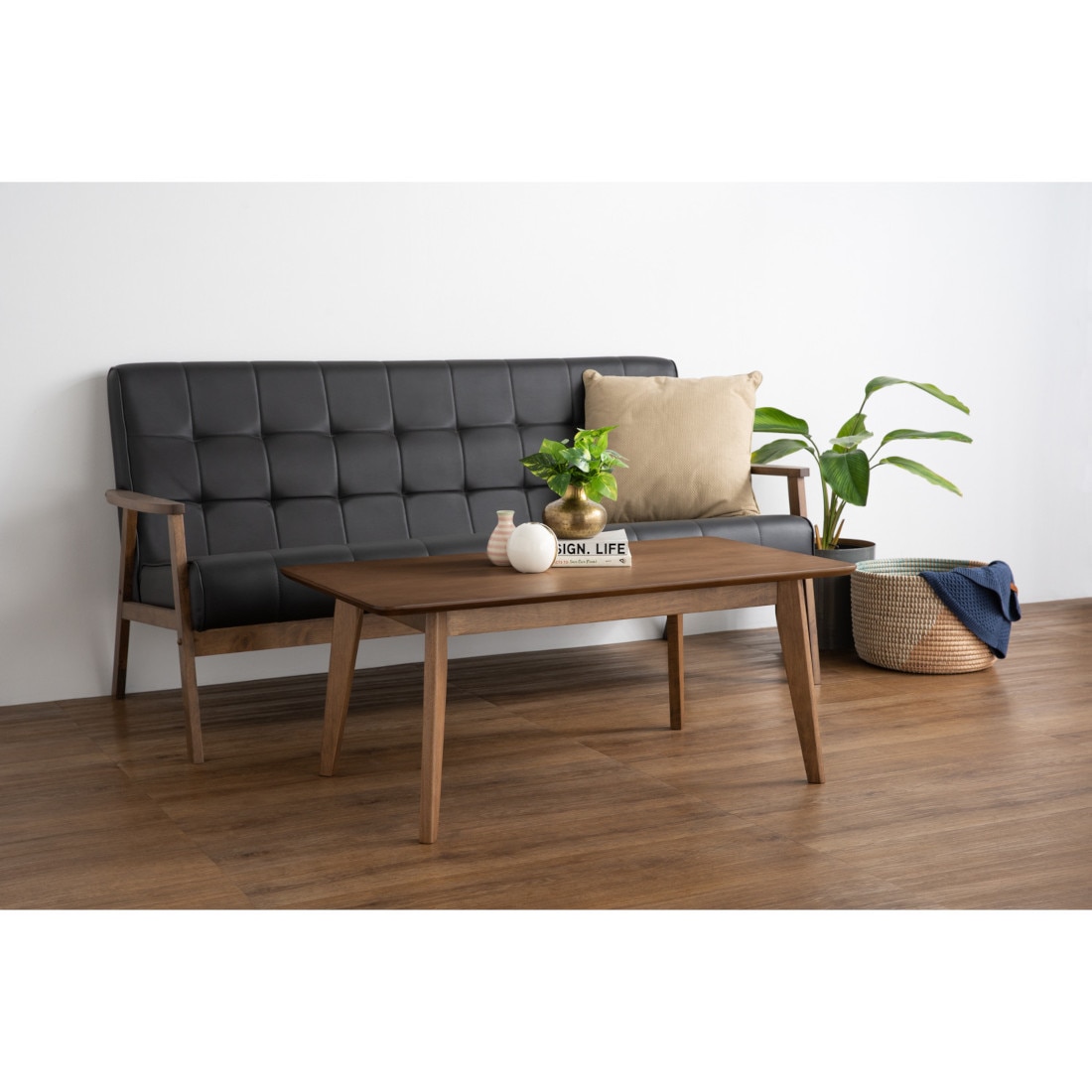 Scandinavian Aimon Coffee Table Walnut Finish-image-19